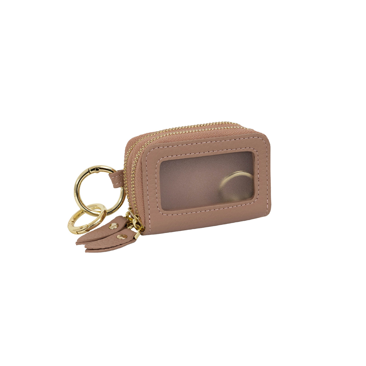 キーケース ダブルポケット ダスティピンク