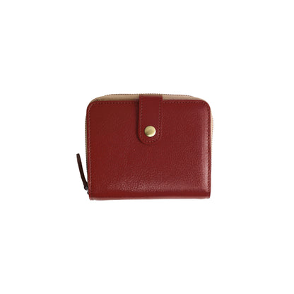 二つ折り財布 レッド