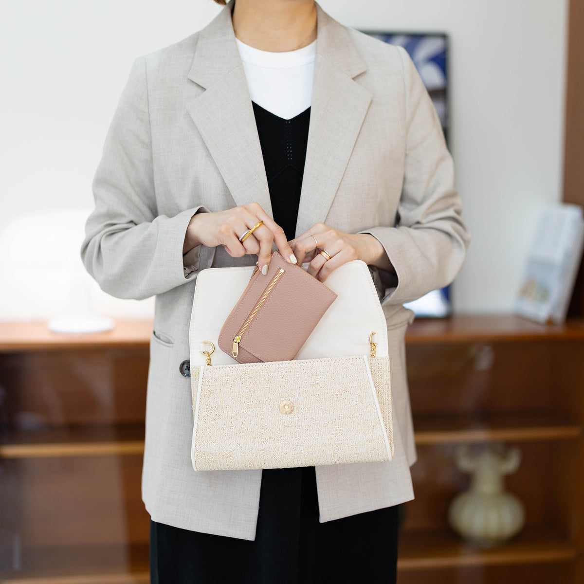ミニ財布 L字ファスナー